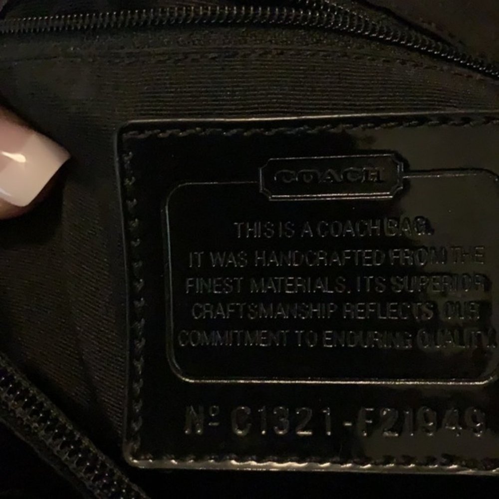 Monogram Coach Satchel w Side Drawstrings - Picture 7 of 7